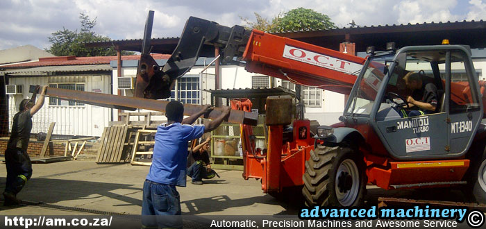 Loading I-Beam by Forklift