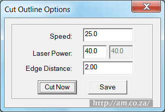 Laser Cut Outline Option