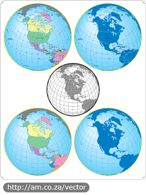 GLOBE North America Vector File