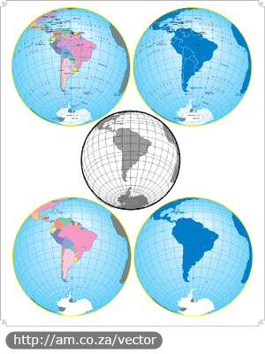 GLOBE South America Vector File