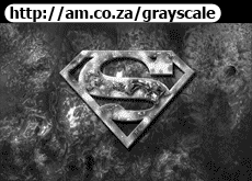 Superman Logo in Fire Grayscale Image 2260x1413