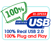 100% Real USB, 100% Plug and Play