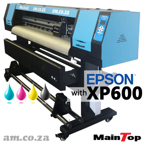 AM.CO.ZA® FastCOLOUR™ Lite 1600mm EPSON® XP600 Printhead Budget Water-Based Dye Large Format Printer with MainTop RIP Software and Set of CMYK Water-Based Dye Ink