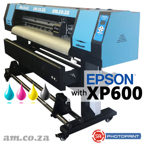 AM.CO.ZA® FastCOLOUR™ Lite 1600mm EPSON® XP600 Printhead Budget Water-Based Dye Large Format Printer with SAi FlexiPRINT RIP Software and Set of CMYK Water-Based Dye Ink